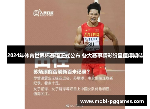 2024年体育世界杯赛程正式公布 各大赛事精彩纷呈值得期待