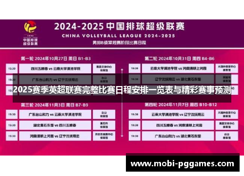 2025赛季英超联赛完整比赛日程安排一览表与精彩赛事预测